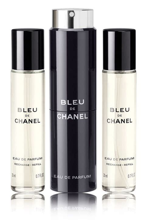 chanel bleu de chanel refillable travel spray 3 x 20ml|bleu de chanel refill kit.